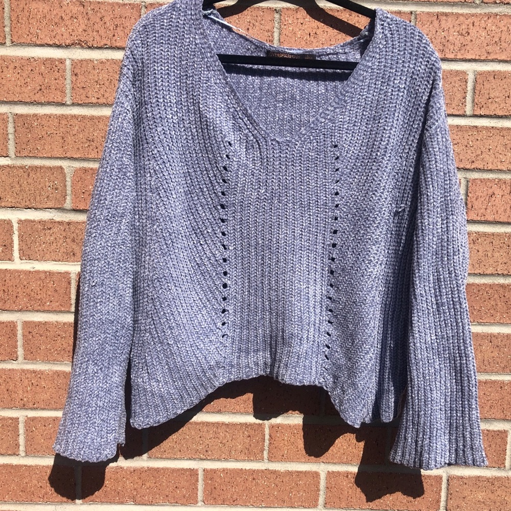 LIGHT BLUE SOFT FEEL SWEATER SIZE L